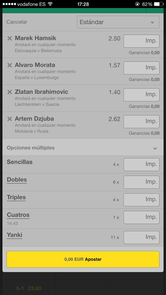 MiKiiBET's tweet photo. Si de estos 4 goleadores salen 3 sorteo 10€ y si salen los 4 20€.
solo RT y fw.
🙈 http://t.co/RzjQ31qQTe