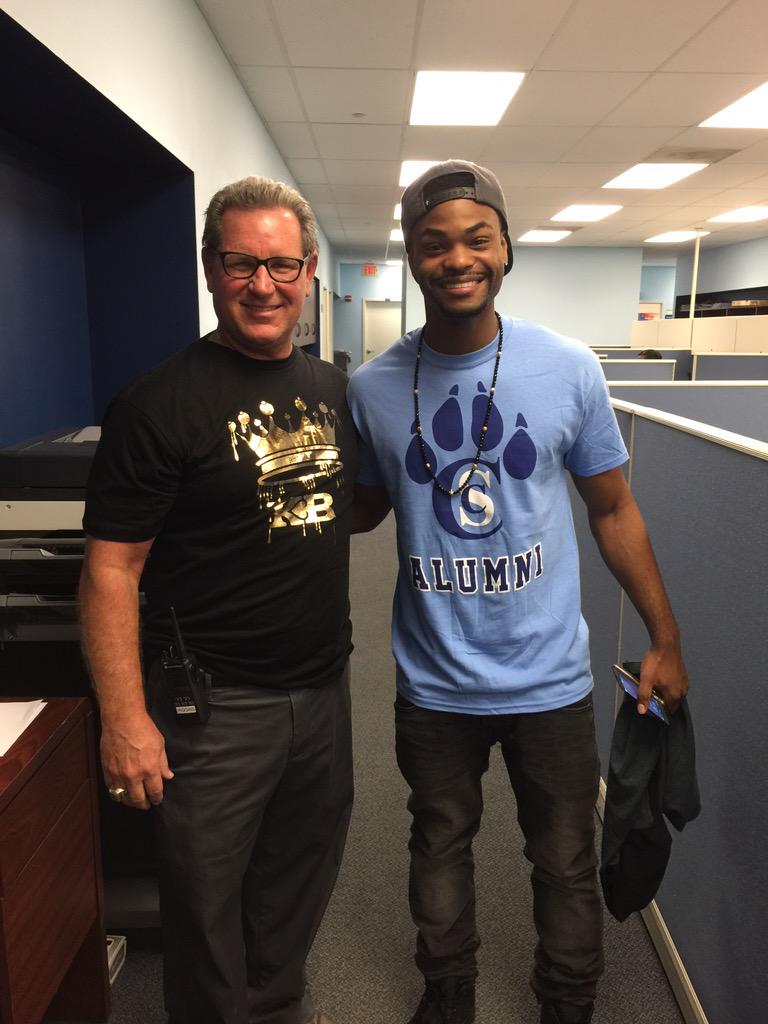 cscpanthers's tweet photo. Making the rounds. Thanks for coming back @KingBach #alumni http://t.co/P7Aq9eWiyf