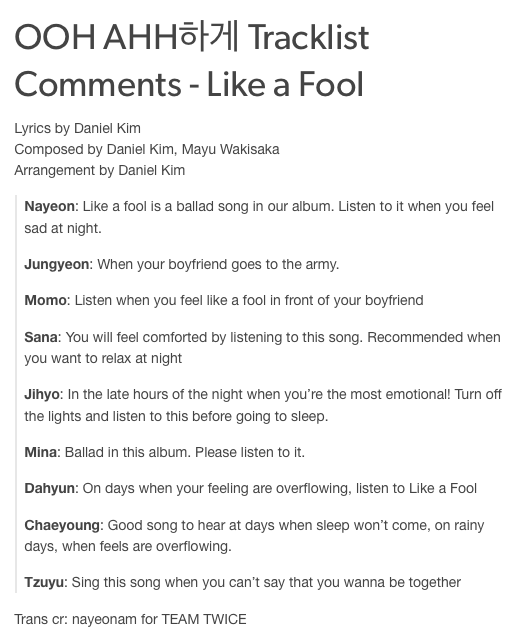 Team Twice Scientist Trans Eng Twice Oohahh하게 Tracklist Comments 다시해줘 Do It Again Http T Co Vge5oegyic Http T Co Uipnlpsgy1 Twitter