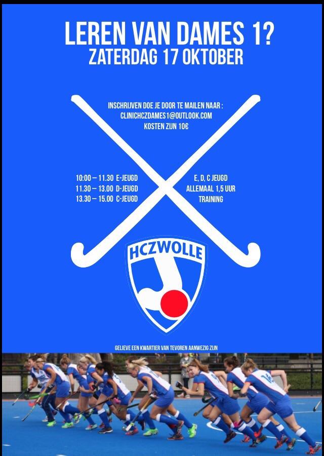 “<a href="/HCZwolleD1/">HCZwolle Dames1</a>: Heb jij je al ingeschreven? Wacht niet en schrijf je snel in! Tot zaterdag 17 oktober! Liefs Dames 1 ”