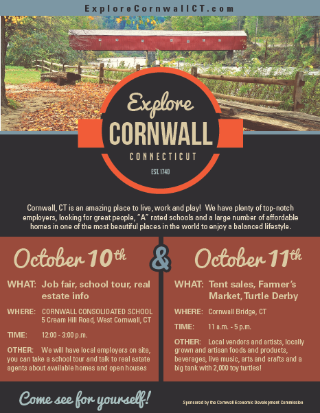 Cornwall_CT's tweet photo. The"Explore Cornwall" Event is this weekend:  job fair, real estate info, open houses &amp; see our A rated schools! http://t.co/nb8oRTG0J1