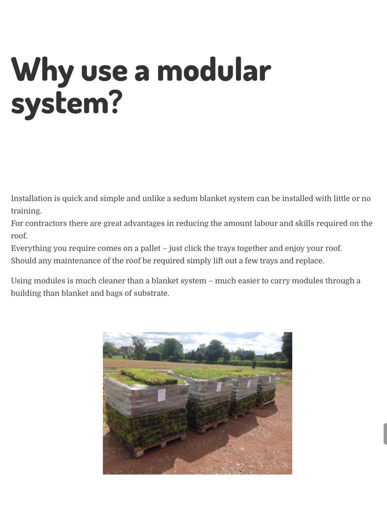sedummodules's tweet image. So simple. All the nutrient, drainage system and sedum blend are contained in the module.