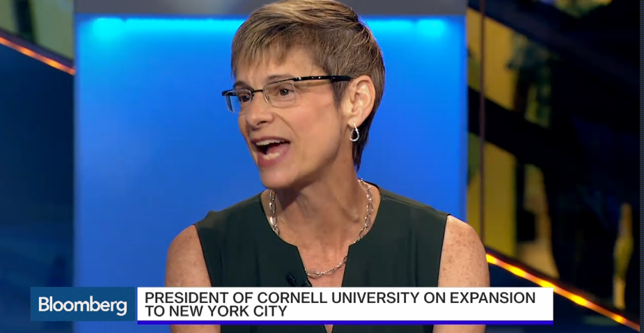CornellMedia's tweet photo. ICYMI: #CornellPresident talks with #BloombergTV about value of education and #Cornell_Tech: http://t.co/XAf2h9cbT9 http://t.co/9zuHbdjKfw