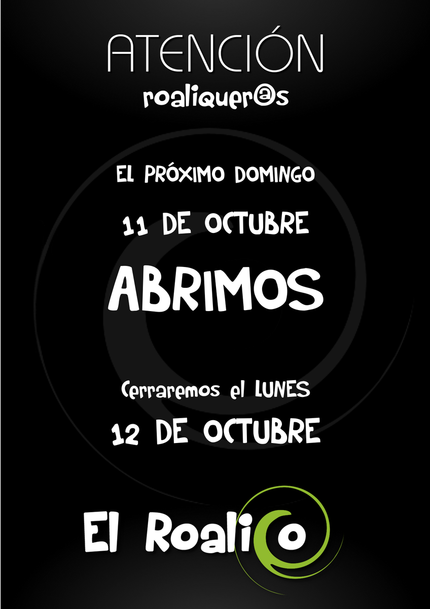 el_roalico's tweet photo. Roaliquer@s, tenerlo en cuenta este fin de semana. http://t.co/LjweJewkNm