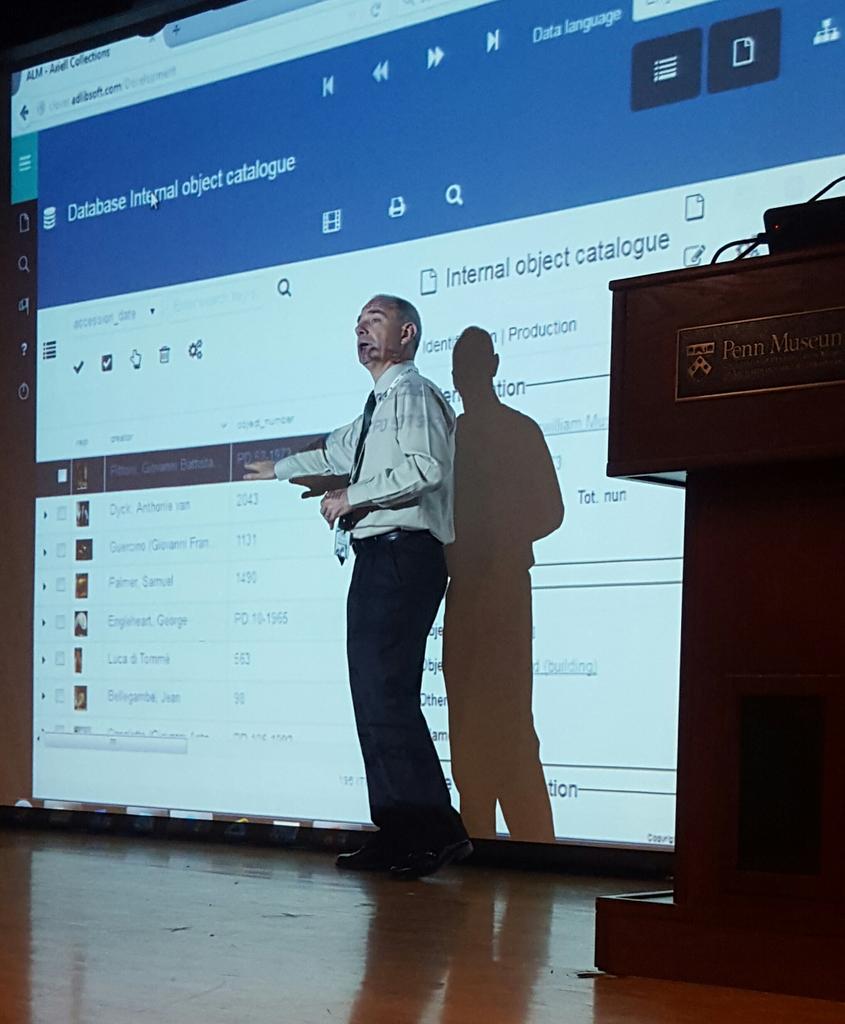 AxiellMarc's tweet photo. Bern Marshall, CTO of Axiell, introduces "Axiell Collections" a web interface for the A.L.M. sector. #AxiellNA2015 http://t.co/BA9qgrIpvy