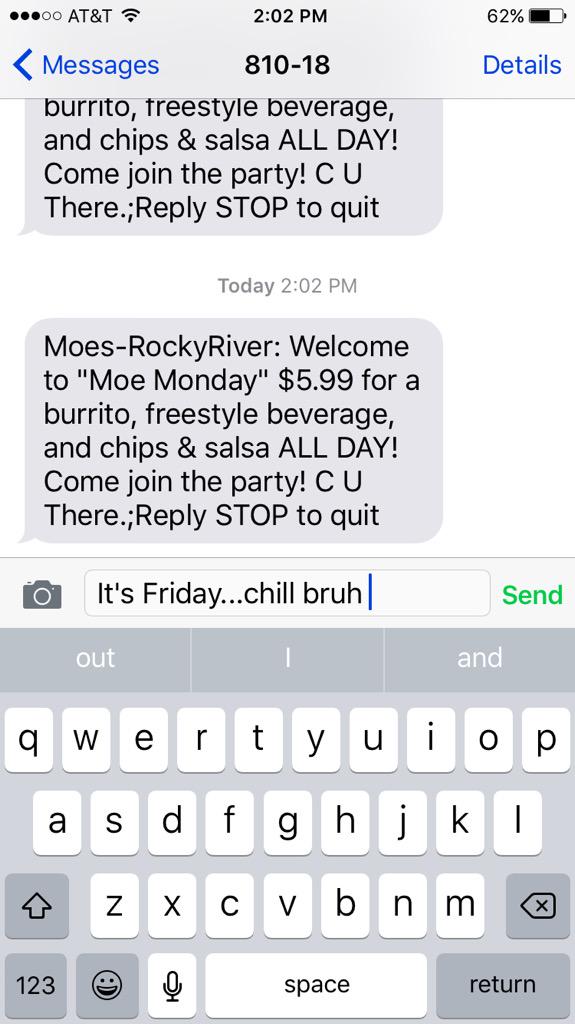 Moe's got no chill on their #1 customer