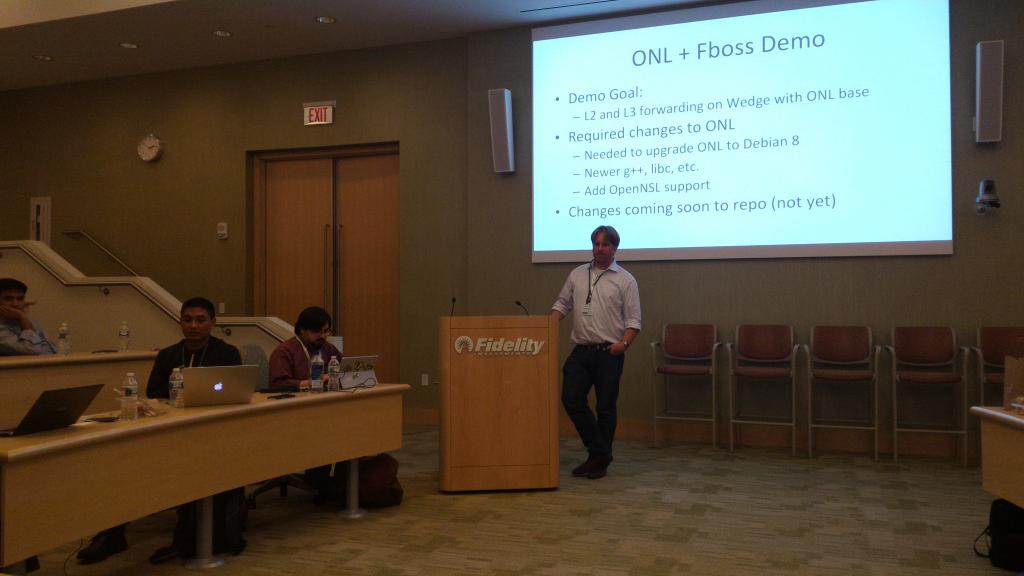 sonoble's tweet image. Demonstration of @fbOpenSource  #FBOSS on @opennetlinux #ocpworkshop