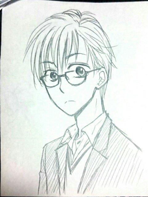 某アニメの男の子の髪形がかっこよくて描いてみたらくがき。(髪形以外…てゆーか髪形さえも全然別物になっちゃいましたけど) 