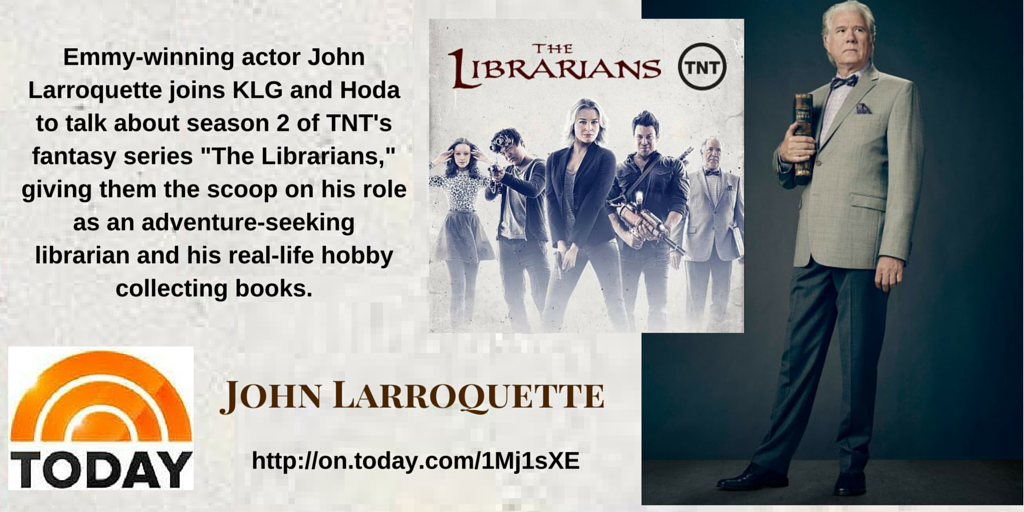 .<a href="/johnlarroquette/">John B. Larroquette</a> Please join us <a href="/PillarStrength/">Pillar of Strength</a> in Denver to talk about #TheLibrarians &amp; get in a  #Pilatesworkout!