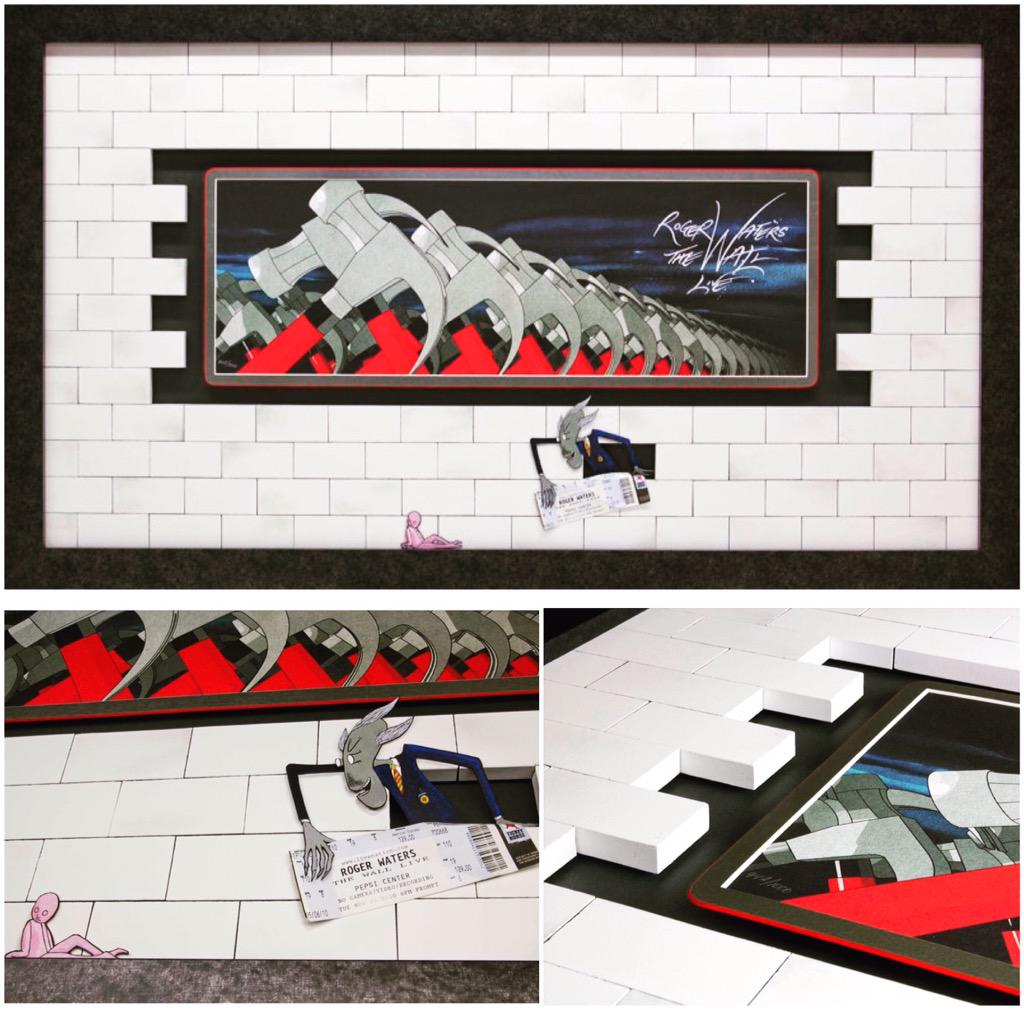 lloydsframery's tweet photo. One of our favorite @lloydsframery projects ever! #RogerWatersTheWall poster all gussied up. We LOVE concert posters http://t.co/8ksLHyPDVB