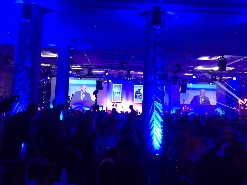 PPIMusic's tweet photo. There's our chairman Sean Murtagh (off in the distance) speaking at the  @PPIRadioAwards tonight. #PPI15 http://t.co/HMfQlEP0FG