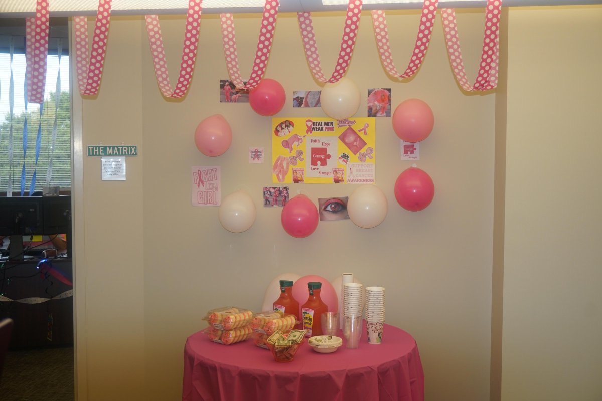 October is Breast Cancer Awareness month. Today we took time to spread awareness in our office. #GoPink