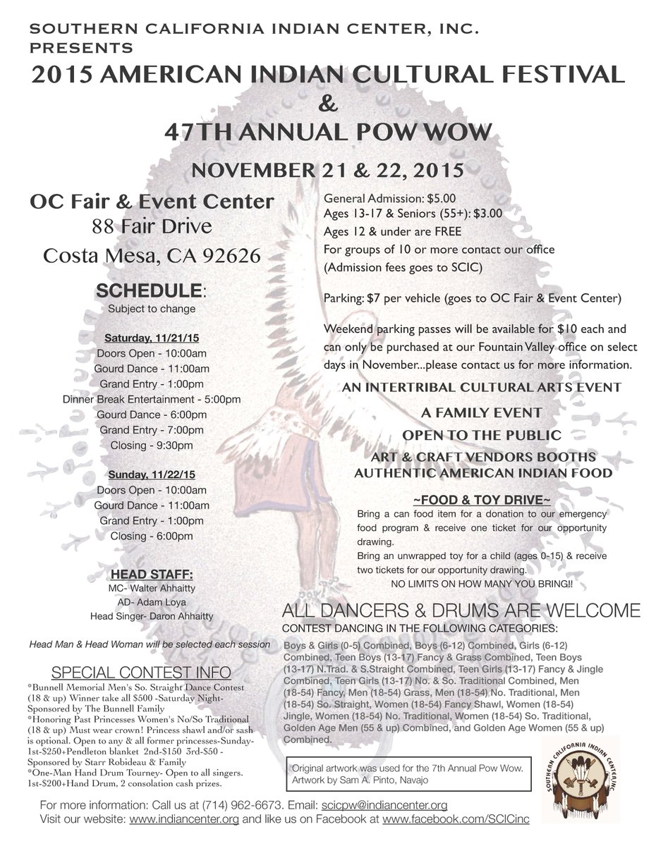 SCIC's Cultural Festival &amp; 47th Annual Pow Wow-November 21 &amp; 22...come support our organization!