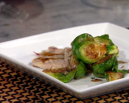 FreshGrocer's tweet image. Need a dinner idea? How about Brussels Sprouts &amp;amp; Pork ... Stephanie and I made this on CBS 2. tantillofoods.com/stephanie-tony…
