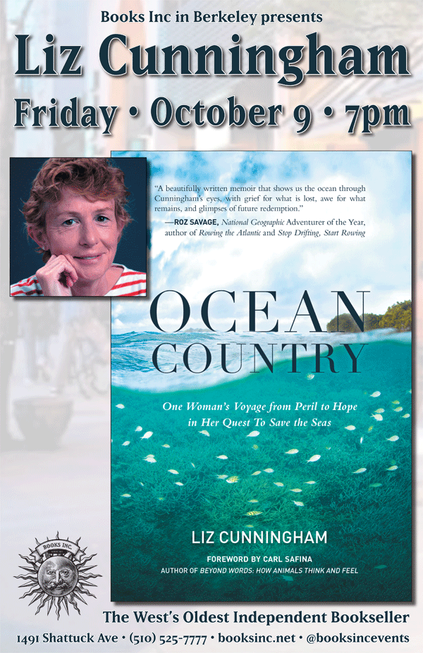BooksIncStores's tweet photo. Ecologist @lizcunninghamwr discusses her latest thrilling work, #OceanCountry, 7PM at @booksincberk ! @NAtlanticBooks http://t.co/ZTLEDLoTVA