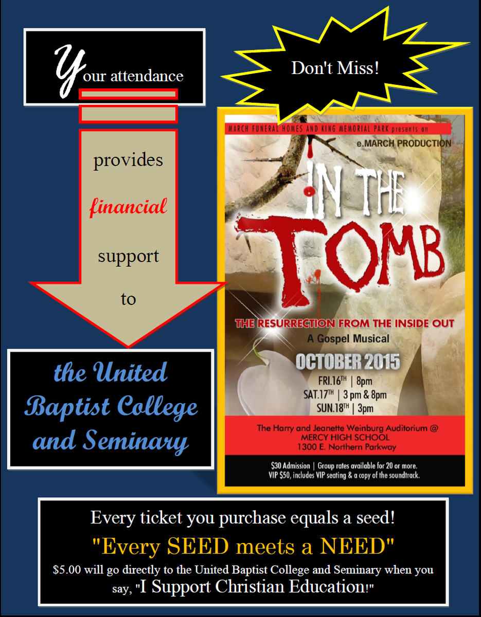 UBCS_Education's tweet photo. Show your support for UBCS "#ISupportChristianEducation fundraiser and purchase a ticket to "In The Tomb." Oct 16-18 http://t.co/yD5H1LmCC8