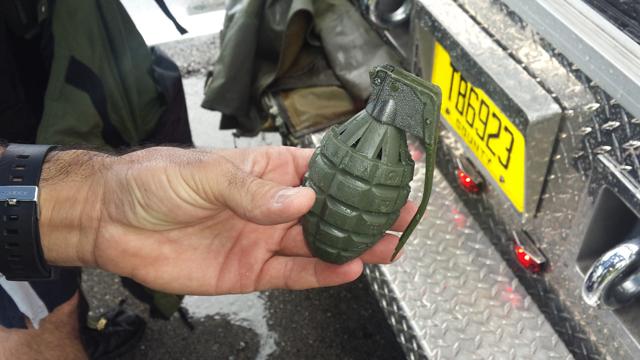 Here's the toy grenade that shut down I-95 for a few hours this afternoon.  I-95 is now open bit.ly/1GAFARa?utm_me… http://t.co/X5lg8fpPKu
