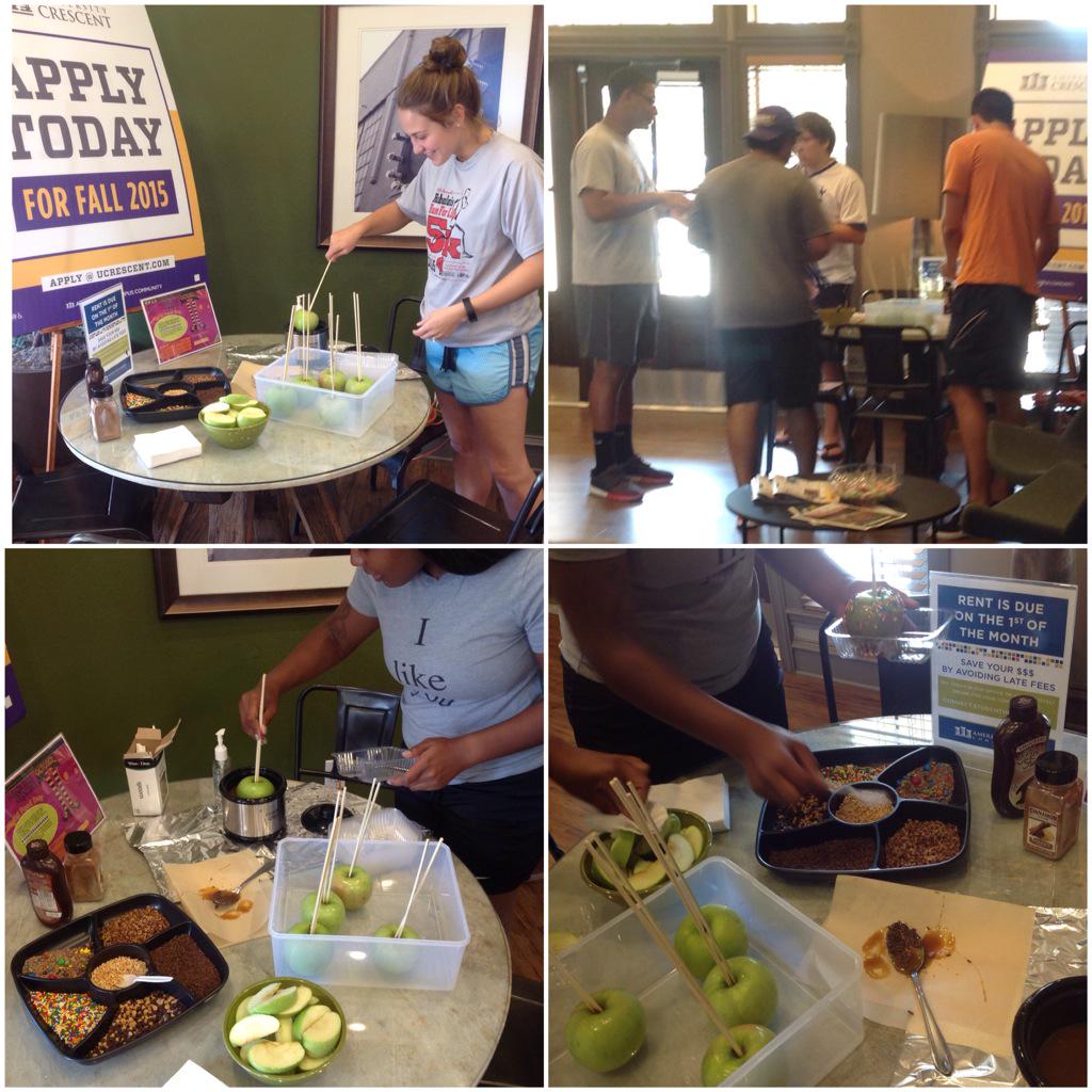 ucrescent's tweet photo. Come make a delicious caramel apple @ the U-Cres clubhouse! Happening now &amp; until 4pm!!!! http://t.co/w5O451p9e9
