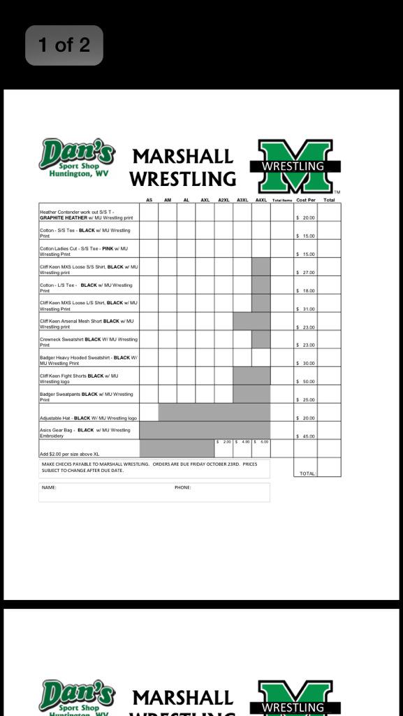_MUWrestling_'s tweet photo. Find a team member or go to Dans Sport Shop(1155 4th Ave) to place your order. Orders are due Oct. 23!!! http://t.co/NGR0aQMvsV