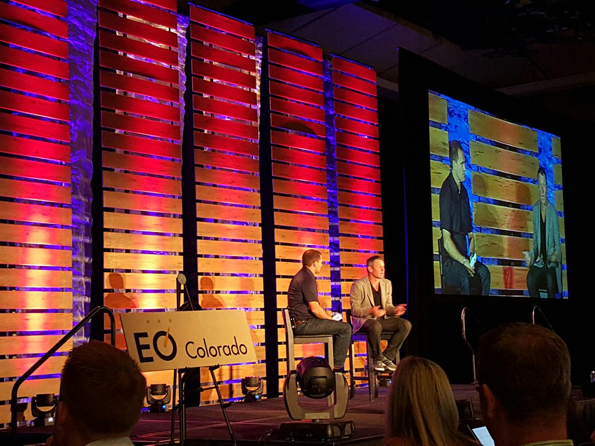 TravisKindler's tweet photo. Listening to Lance Armstrong's story of his life's highs and lows.  Amazing. http://t.co/DwBXLA5qIv