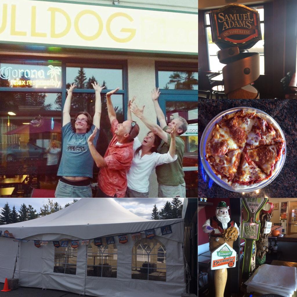 Our #Octoberfest party starts at 7! We have #beer &amp; #pizza specials, live music 7:30-10, &amp; a #SamAdams stein hoist!