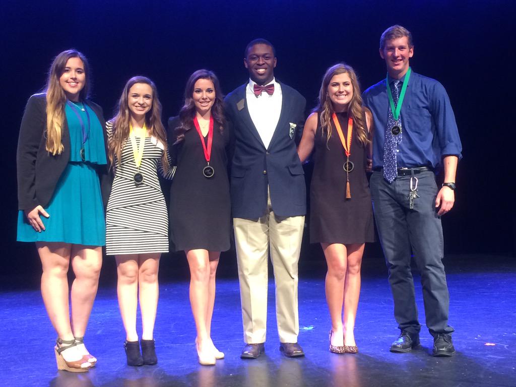 FBLA officers along with the state President at district today.