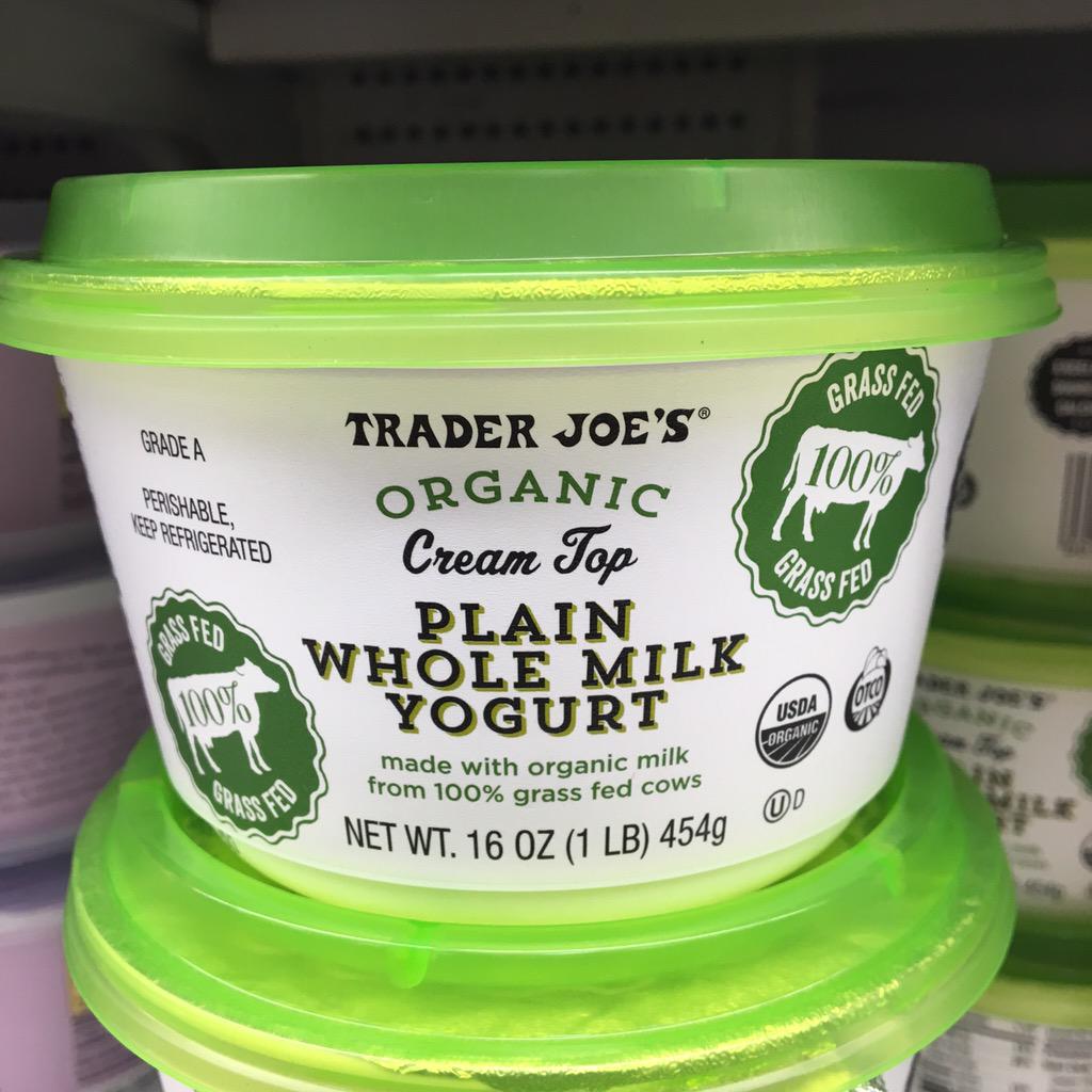 Christa Valency On Twitter Trader Joe S Is Finally Carrying Organic Full Fat Grass Fed Yogurt Http T Co Vbcrcki5m8
