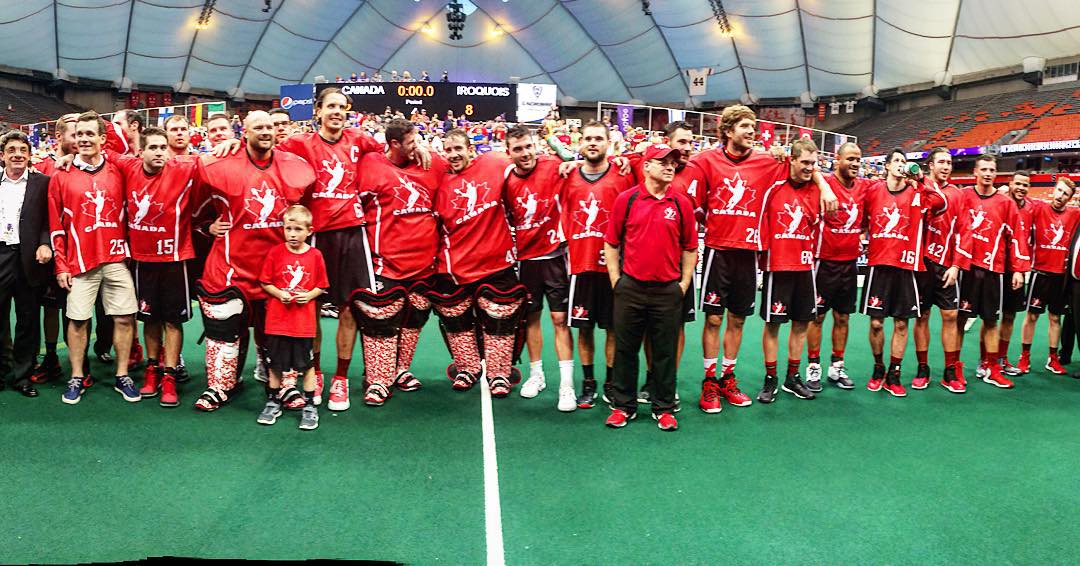 LaxAllStars's tweet photo. #1 in the world! Congrats on two gold medals in barely over one year for the senior men of @CanadaLacrosse! http://t.co/VTWIdqRXgK