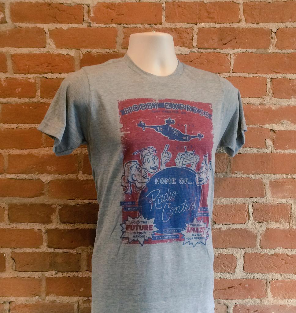 larkitylark's tweet photo. @HobbyExpress RC-themed tees are here at @FlyingPorkCo, but sadly they do not accept radio signals. #hobbyexpress http://t.co/qBymU235PI