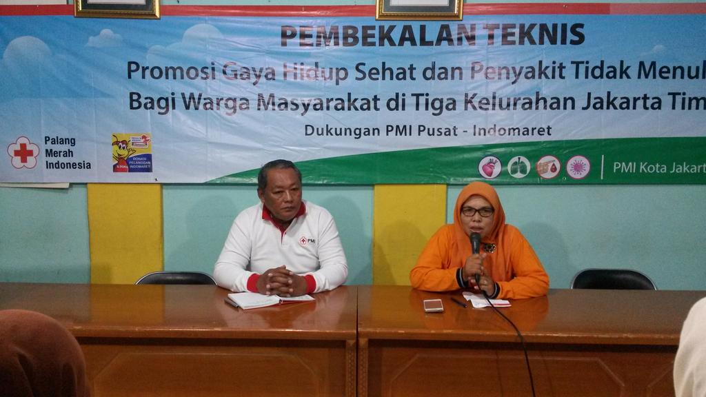 Pembukaan Pembekalan Teknis Promosi Gaya Hidup Sehat &amp; PTM Kel.Jatinegara <a href="/Indomaret/">Indomaret</a>  <a href="/PMI_DKI_Jakarta/">PMI Provinsi DKI Jakarta</a> <a href="/palangmerah/">Indonesian Red Cross</a>