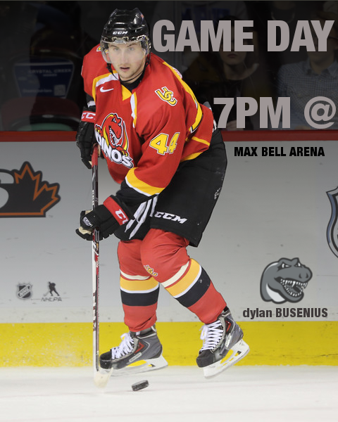 vs. <a href="/HuskieAthletics/">Huskie Athletics</a>. <a href="/OnTheBus_2/">Dylan Busenius</a> and the <a href="/UCDinos/">UCalgary Dinos</a> begin the hunt. #seasonopener #yyc #yychockey <a href="/DinosRedArmy/">Dinos Red Army</a>