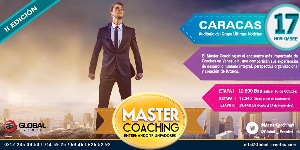 MasterCoachingV's tweet image. Estamos de vuelta con la II Edición de #MasterCoaching, reuniendo a los líderes del Coach en Venezuela. #LifeCoaching