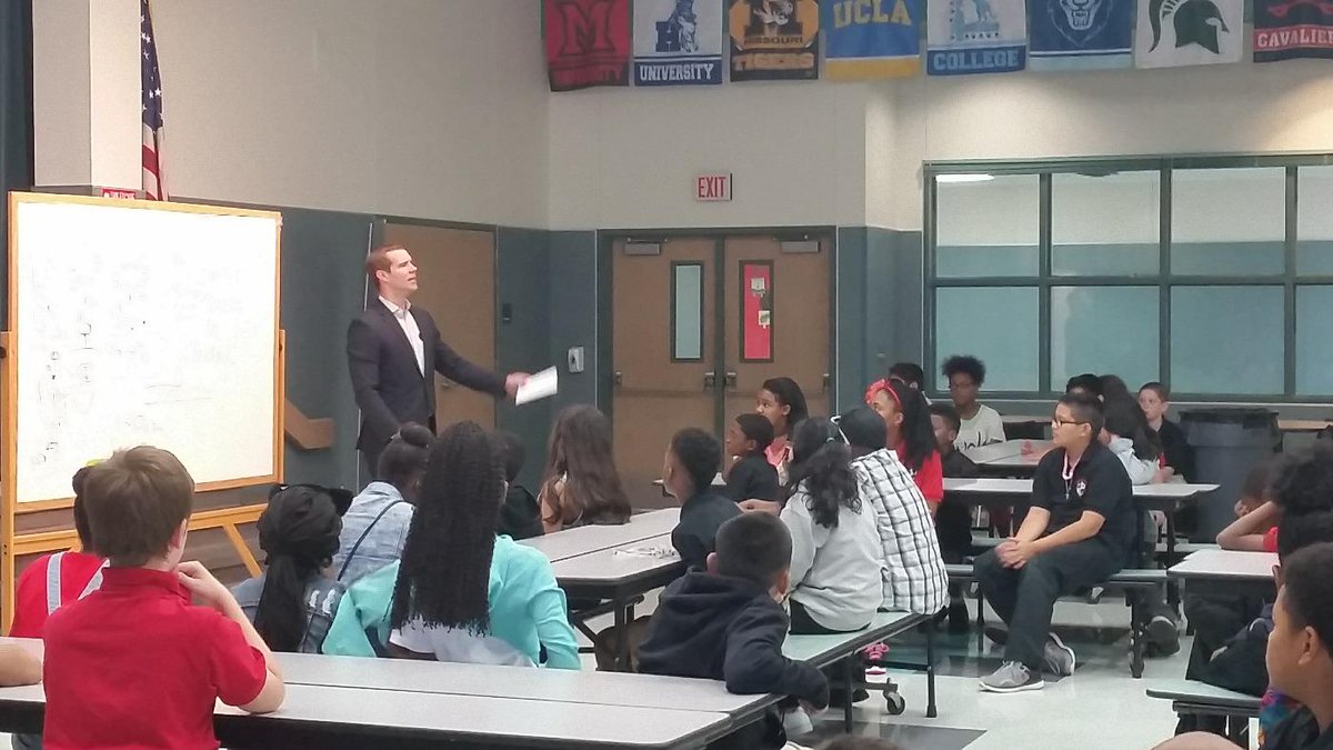 Ilbarrone's tweet photo. CH Collegiate Academy AVID scholars talking weather with the CW Network's Kevin Roth. http://t.co/0xGEngLl8u