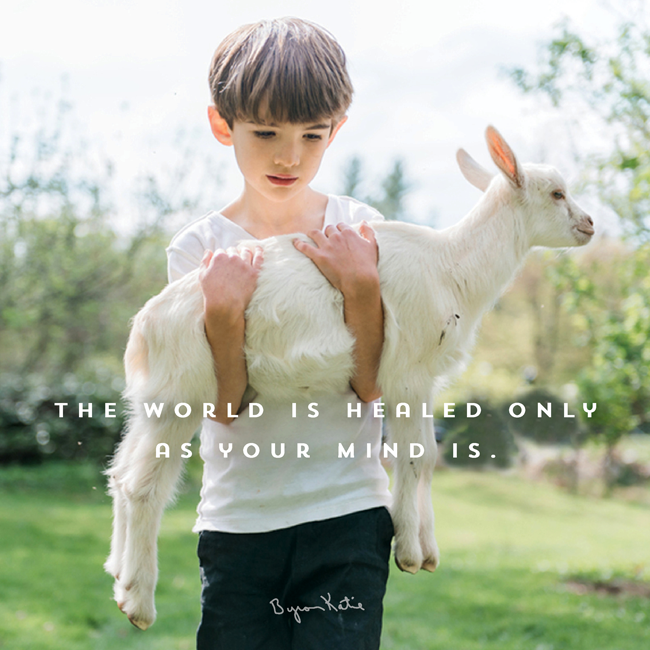 How does the world look to you? thework.com  #byronkatie #Inspirationalquotes
