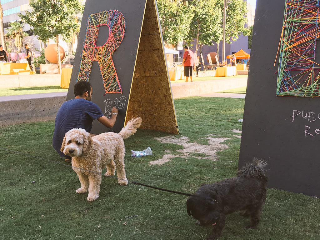 psrenew's tweet photo. This furry friend Zoe. She & her best friend came to #PershingSquare for art fun! They wish for a #dogpark #ips15 http://t.co/7P4m6yM8HI