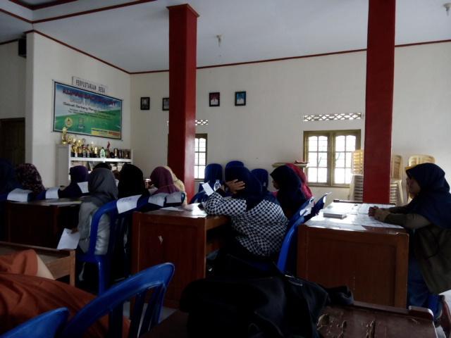 Peserta Daurah Marhalah 1 KAMMI Kathoza. Sedang berlangsung materi pertama