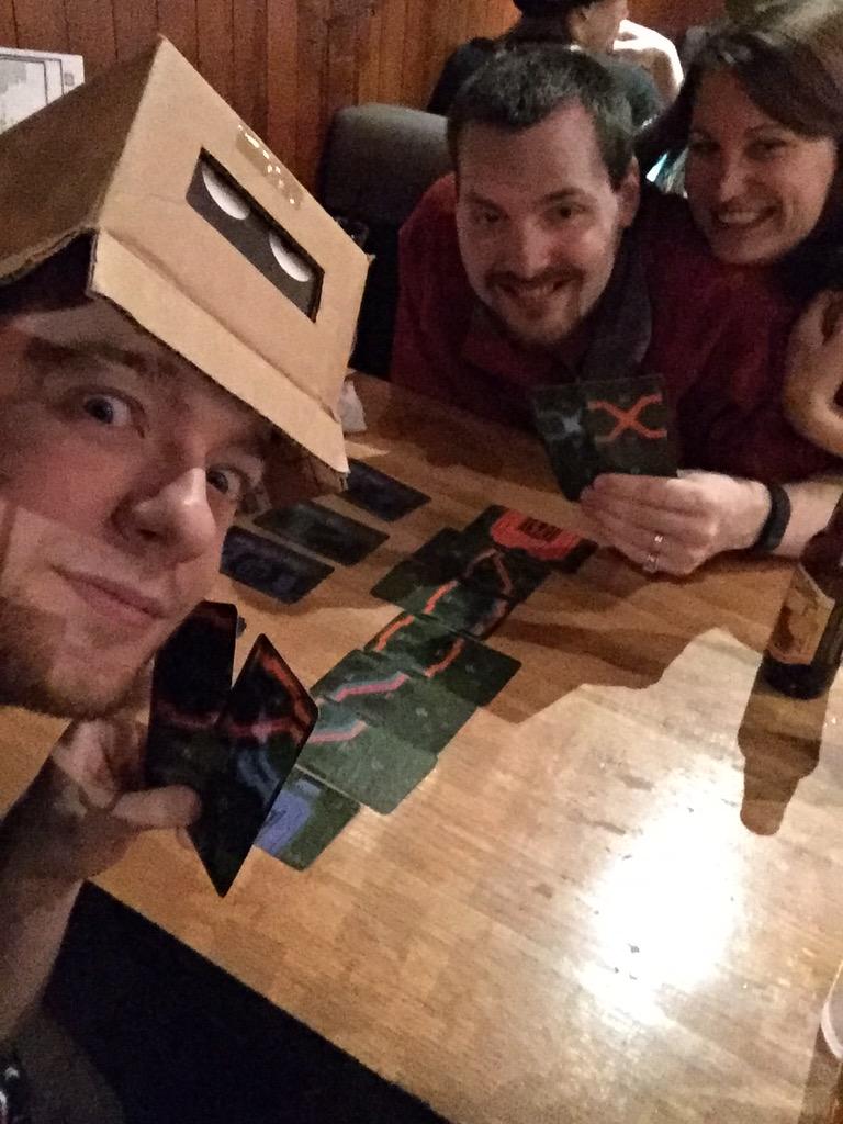 spudenfinkl3's tweet photo. Introducing friends to RESISTOR_ at @AFKEandE ! @CBFort #RESISTOR_ #Lvl99Games http://t.co/H6Ap57yMh1