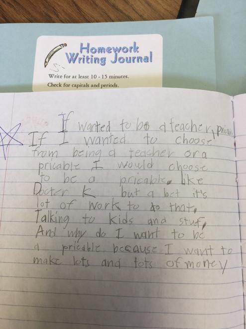 Mrs_RodriguezF4's tweet photo. I love reading my students' writing #Dr. K http://t.co/D7kmRzQw4q