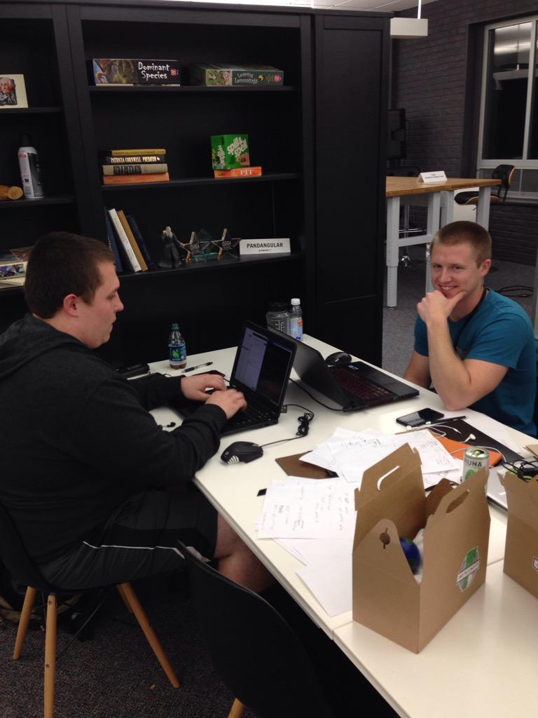 HackVT's tweet image. These cadets workin hard or hardly workin? #Norwich #HackVT2015 #HacktheClimate