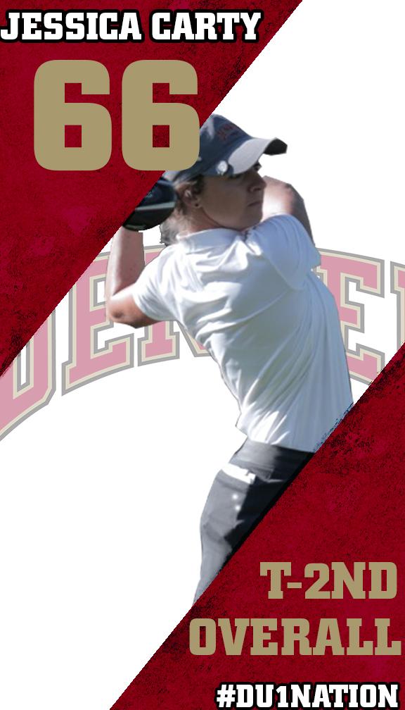 DU_WGolf's tweet photo. HAVE YOURSELF A DAY: Carty turned in career-best 66 on Friday at the Ron Moore Women's Intercollegiate #DU1NATION http://t.co/E6RuHAtixo