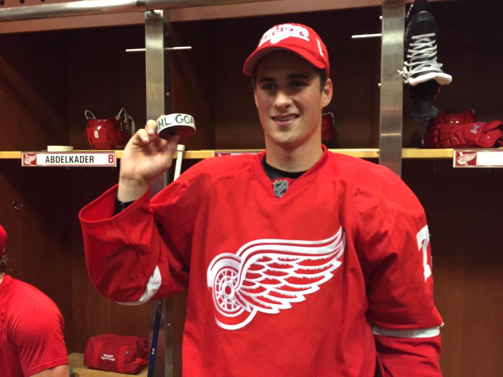 First goal puck. #RedWings
