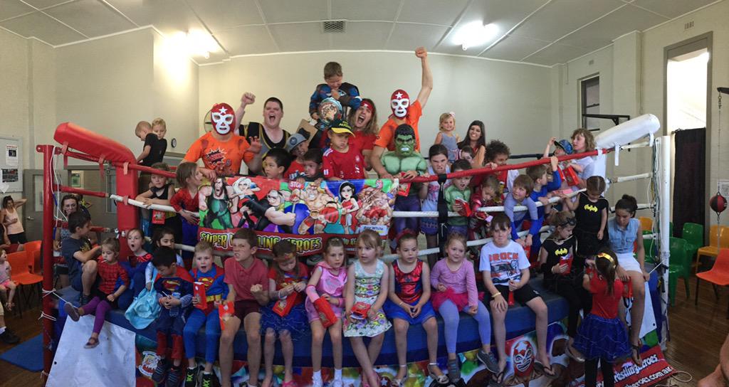 HeroWrestling's tweet photo. Happy 6th Birthday Kyeson we hope you &amp; your friends had a SLAMMING Party today! 
#wrestlingparty #morethemerrier http://t.co/bxxKOoIqwc
