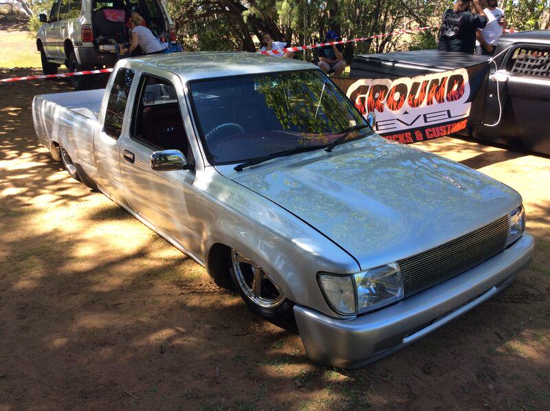 TestOneizms's tweet image. Winner of Lowest of Show. Nathan's Hilux #wrongturncruise