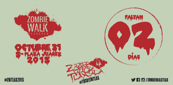 ZombieWalkTlax's tweet photo. ¡TAN CERCA! ¡2 DÍAS PARA LA #ZWTLAX2015!
CEREBROOO...
#YOSOYZWTLAX / https://t.co/Ft58fwG8tk
