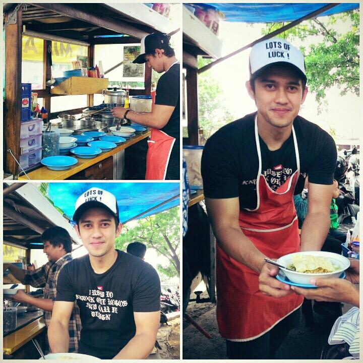 bentarabumi's tweet photo. Yang lagi di Bandung, coba beli mie di depan D'Palm. Kali dilayani sama mamang tsakep ini. :" http://t.co/XbmvCjynNg