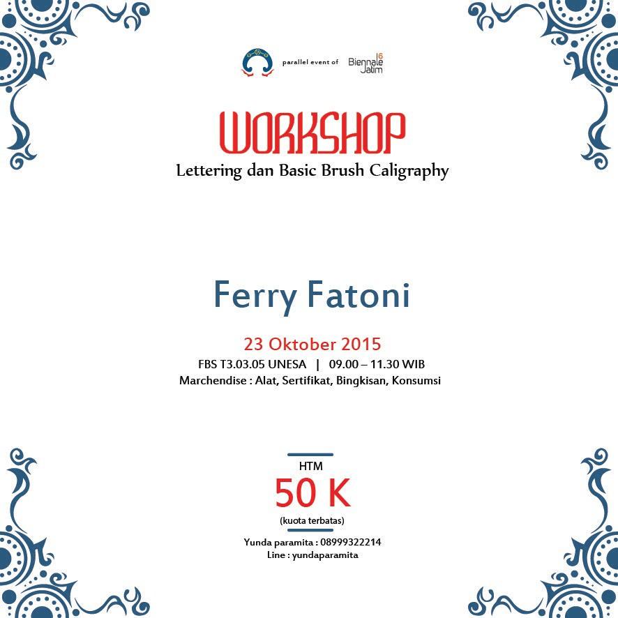 Ikut workshop latering yuk ning..👌👌