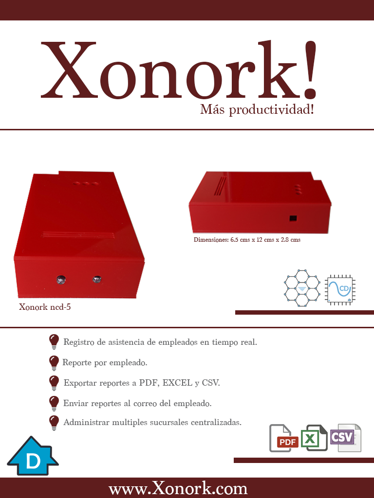 Domoteco's tweet photo. Llega un nuevo producto llamado @Xonork_tech​ para asistencia de los empleados y generar reportes unificados #IoT http://t.co/BPcWY1LHaD