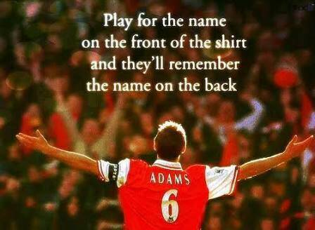 Salah satu quotes terbaik dari legend kita. Happy Birthday Tony Adams! Thanks for being our gunner :) 