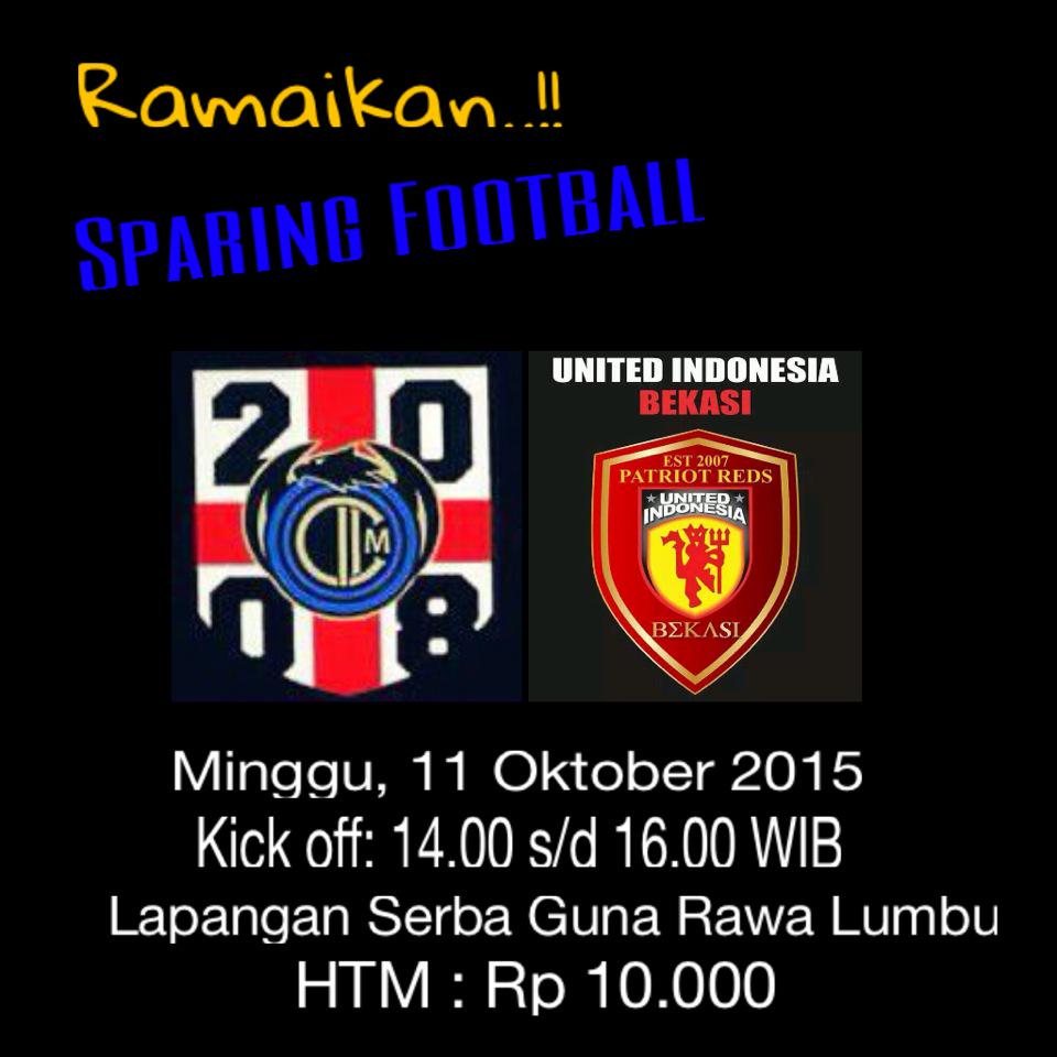Sparing Football vs <a href="/UtdIndonesiaBKS/">United Indonesia Bekasi | PATRIOT REDS</a> 11/10/15 pkl 14.00 WIB di lapangan serba guna Rawa Lumbu CP Karim 085210025118