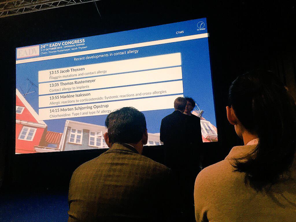sannawd's tweet photo. The room is filling up quick for Prof. Thyssen &amp; Dr. Opstrup's talk on contact allergy. #EADVcop http://t.co/yokr5zhR7G